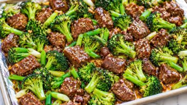 15-Minute Sheet Pan Beef and Broccoli