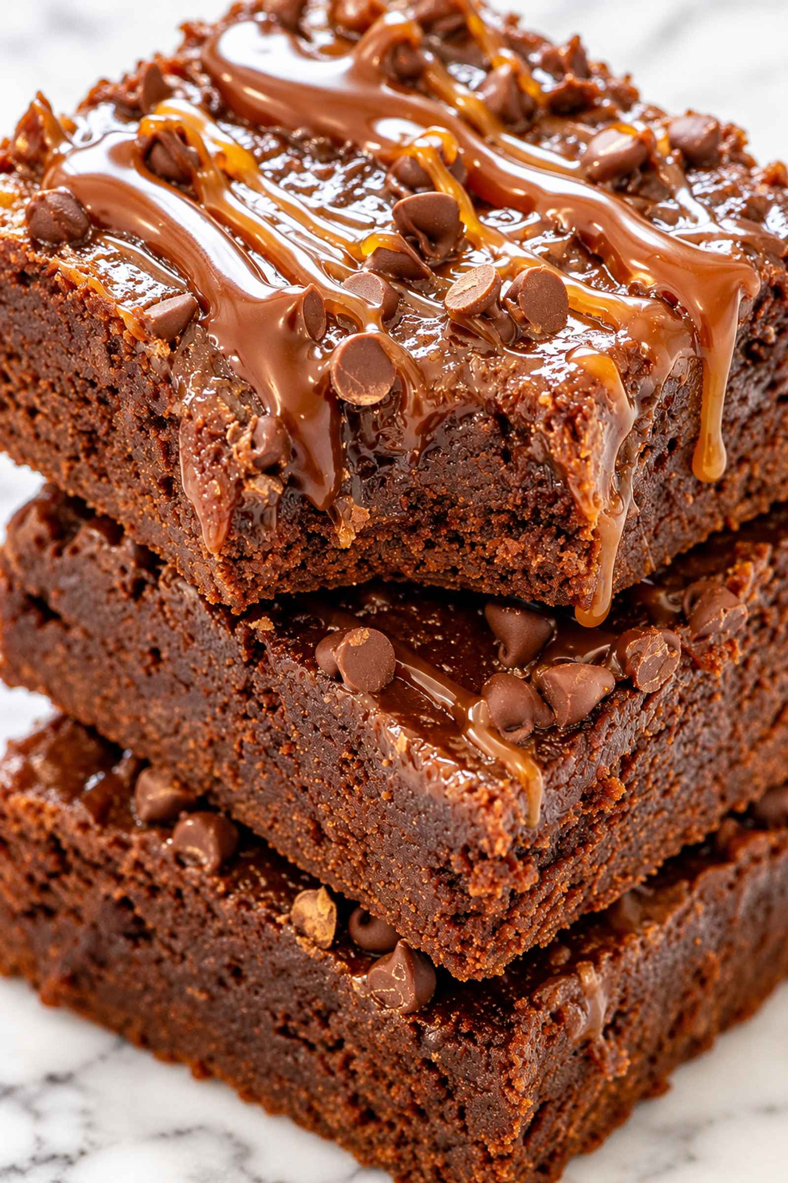 Caramel Chocolate Chip Brownies